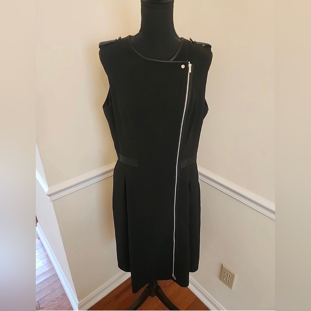 White House Black Market Dress Edgy Sleeveless Lined Women's Sz 14